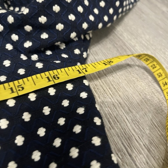 Vintage 60s RONA Shirt Dress W/ Contrasting Collar And Cuffs Pleat Navy - Picture 7 of 11